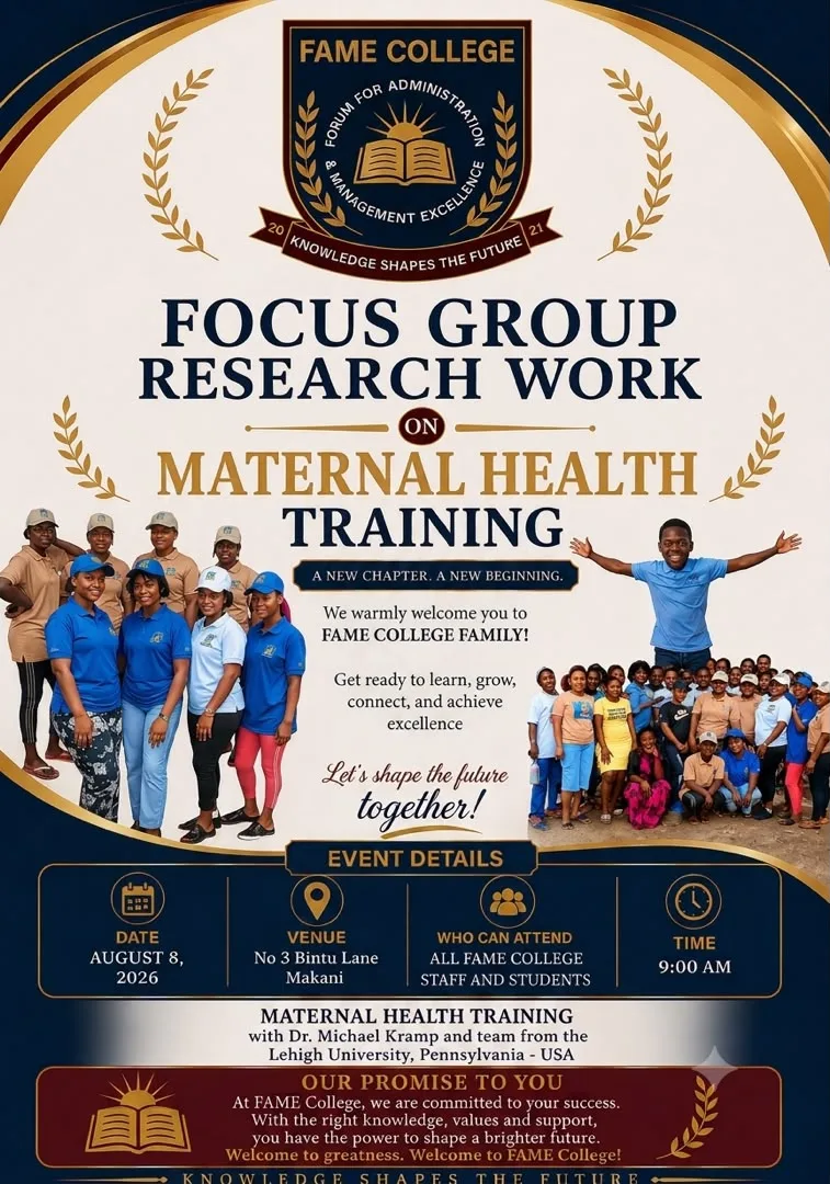 FOCUS GROUP RESEARCH WORK ON MATERNAL HEALTH TRAINING